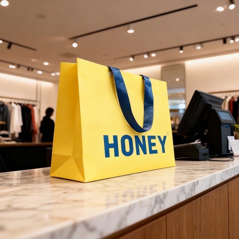 Borsa a tracolla in carta Kraft laminata PP